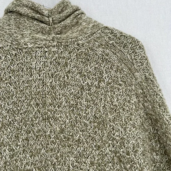 ANTHROPOLOGIE ANGEL OF THE NORTH Sweater Womens Large Green Open Knit Cardigan - Picture 5 of 10